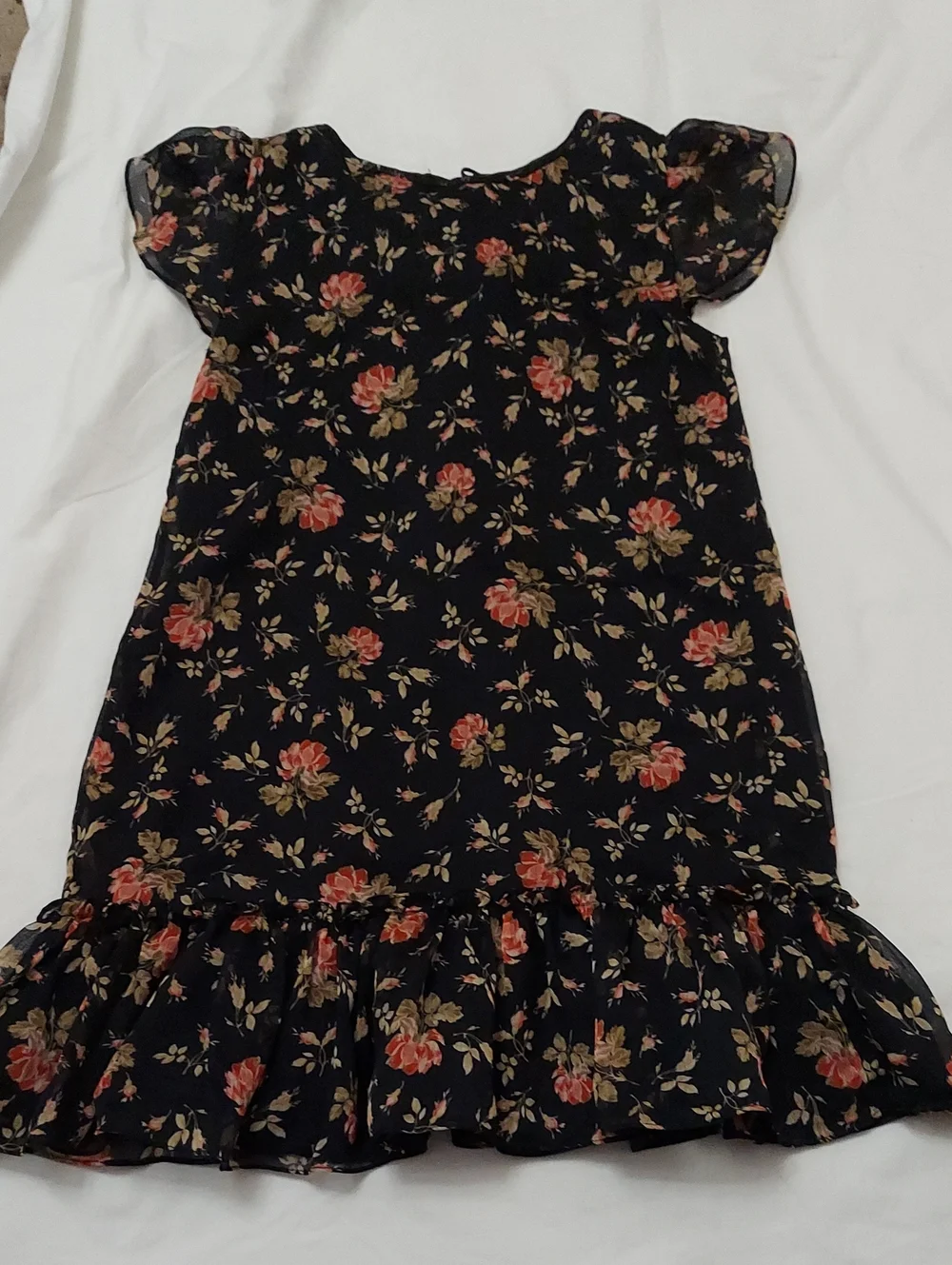 Ralph Lauren girl's floral crinkle georgette dress Size 6